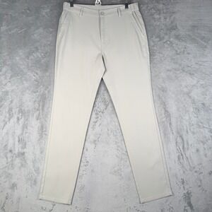 Jack Archer Jetsetter Tech Pants Mens 33x32 (Fits 33x30) Beige Stretch Golf Work